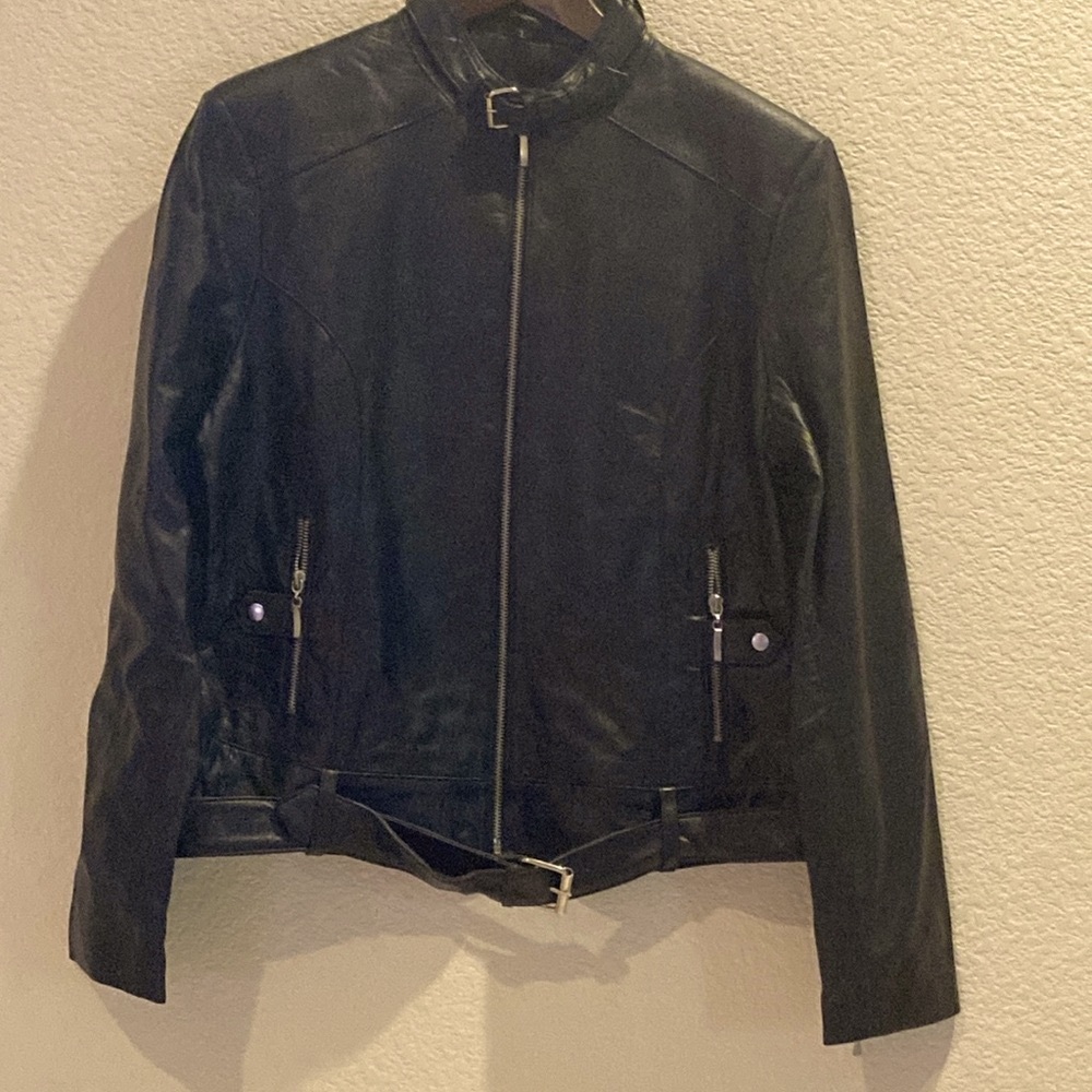 NWOT Black lambskin Jacket
